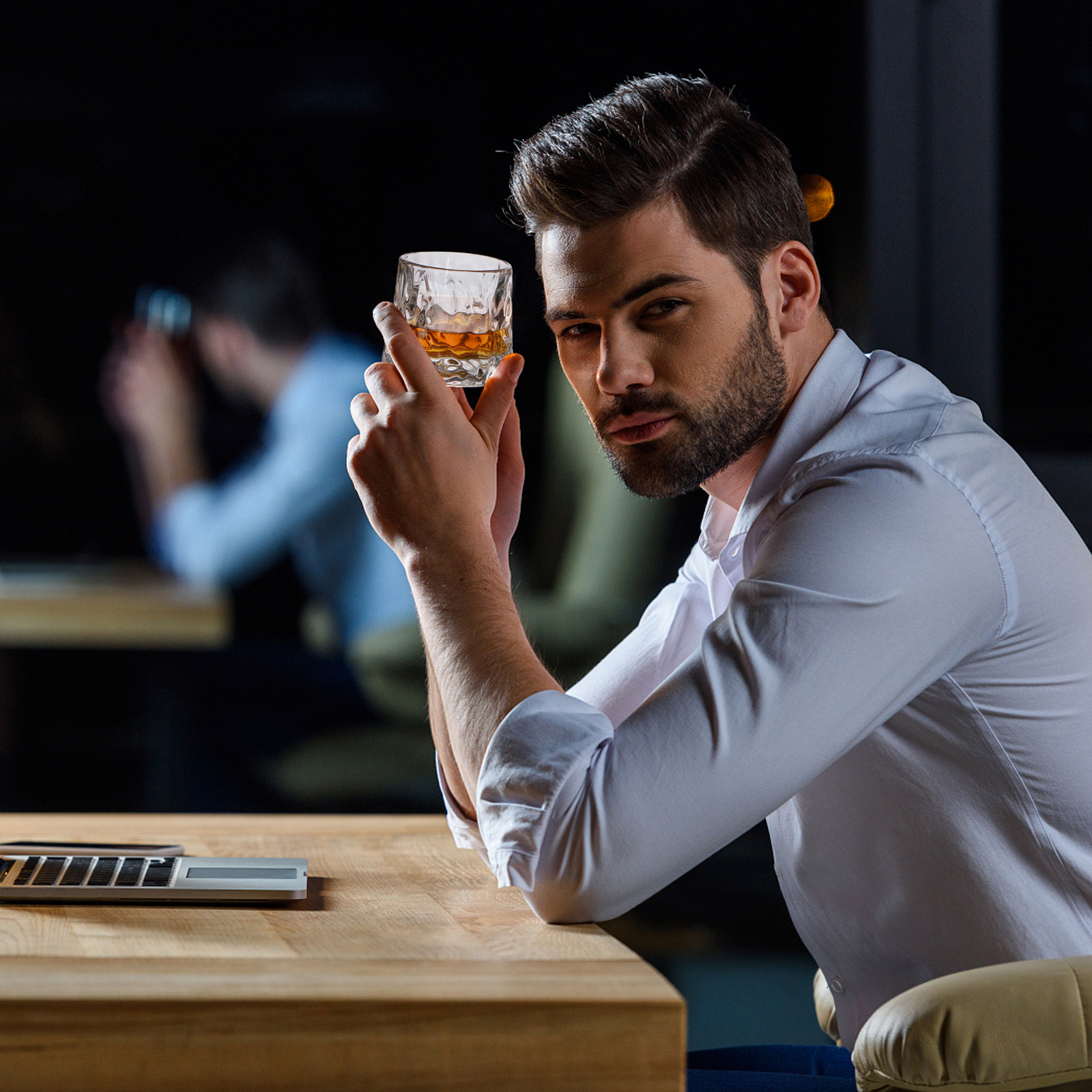 Wine Beer Tasting - Whisky proefbeker van gehamerd glas, dikke