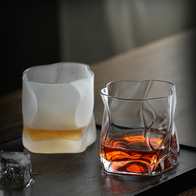 Wine Beer Tasting - Onregelmatige Whiskey Crystal Cup Japanse Kunst