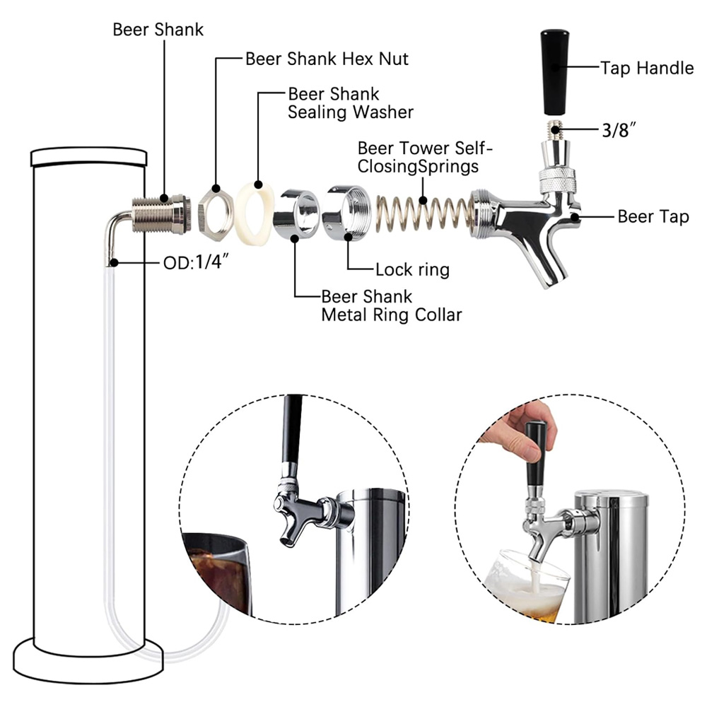 Tapbierkraan, verchroomde Kege - Wine To Beer recensie en prijs