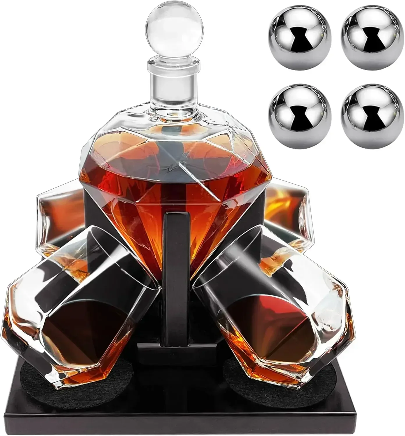 Diamanten Whisky Decanter Set, - Whiskey Stone Set recensie en prijs