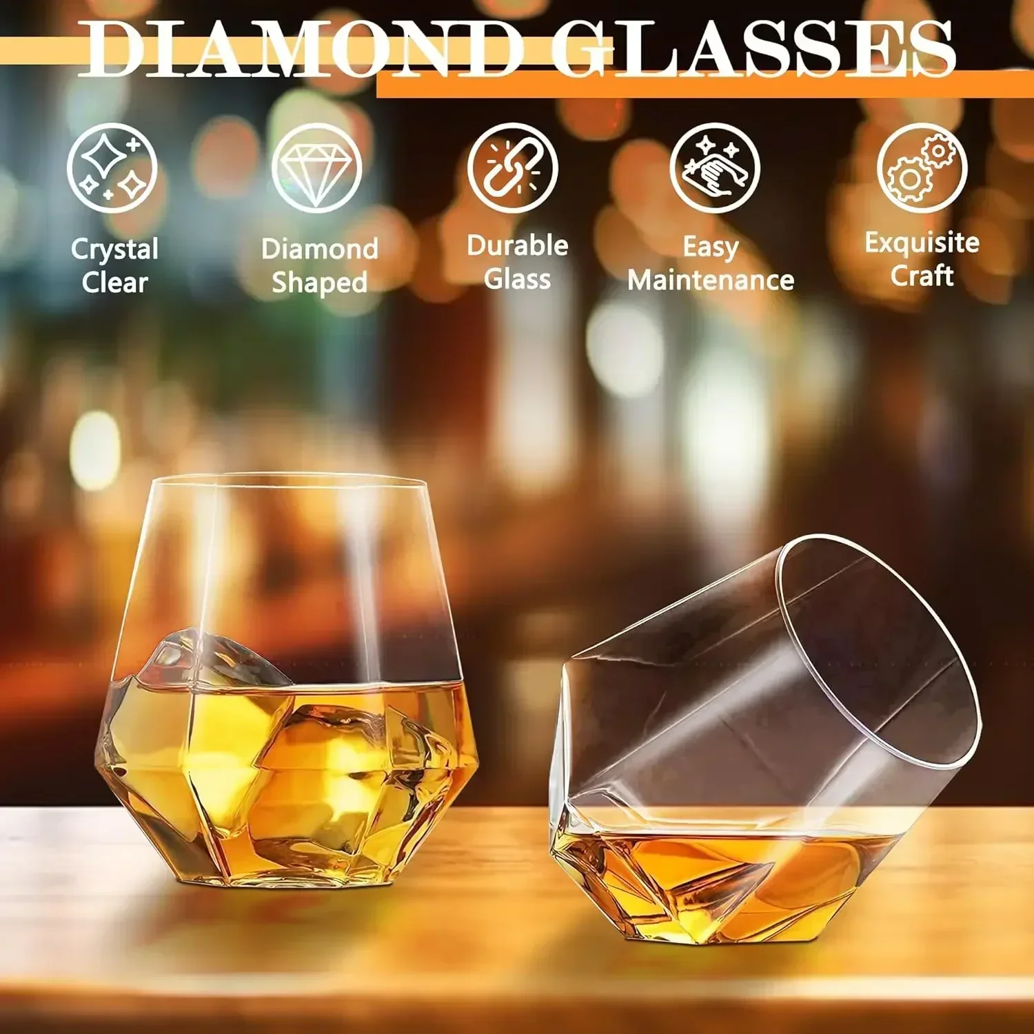 Diamanten Whisky Decanter Set, - Whiskey Stone Set recensie en prijs